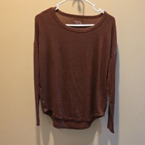 Time and Tru Chocolate Long Sleeve Top